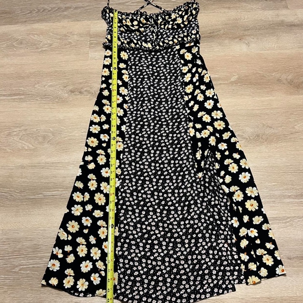 Free People Tigerlily Floral Midi Dress Black Ditsy Print Boho Style Sz Medium - Picture 6 of 10